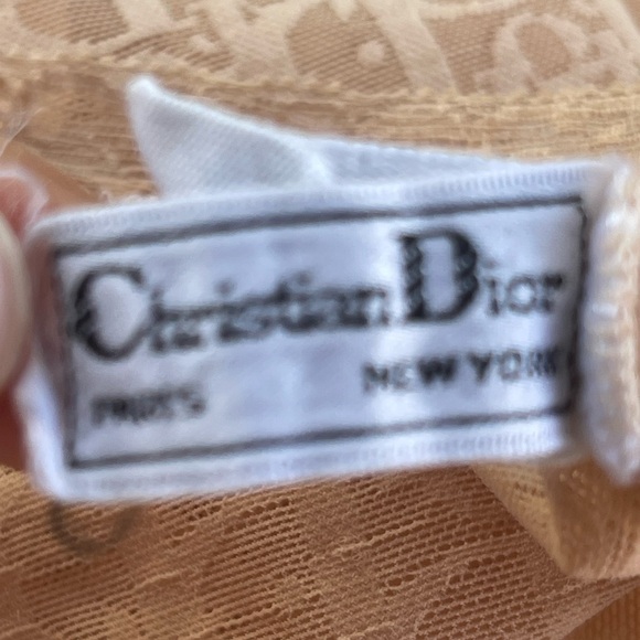 Vintage Cristian Dior Beige Lace size M - Picture 3 of 3